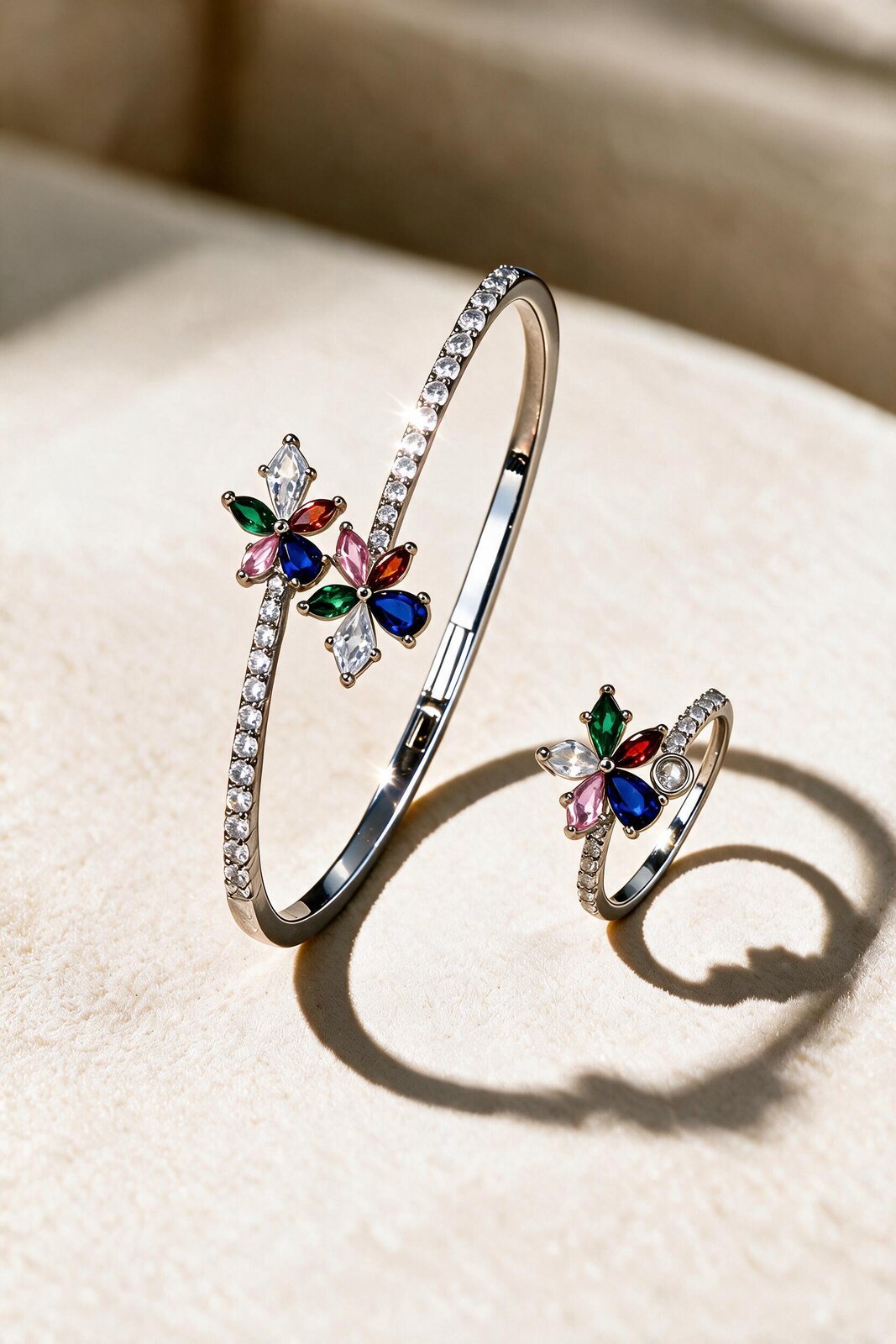 Petal bangle and ring, No. 004